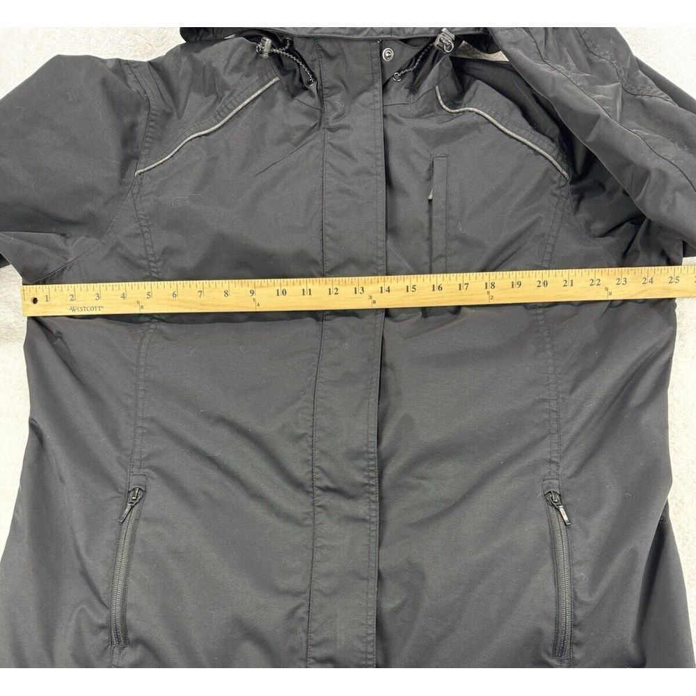 Eddie Bauer WeatherEdge Jacket Men XXL Black Full Zip Hooded Wind Rain - Picture 9 of 11